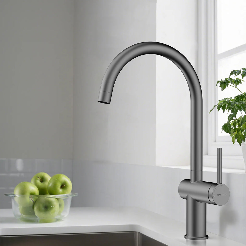 Solid Brass Kitchen Bar Faucet – High-Arc Single Handle Mixer – KFB1801