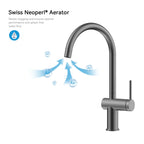 Solid Brass Kitchen Bar Faucet – High-Arc Single Handle Mixer – KFB1801