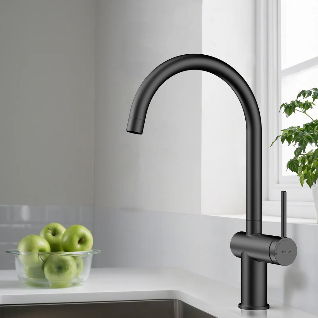 Solid Brass Kitchen Bar Faucet – High-Arc Single Handle Mixer – KFB1801