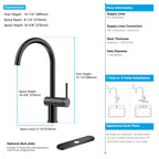 Solid Brass Kitchen Bar Faucet – High-Arc Single Handle Mixer – KFB1801