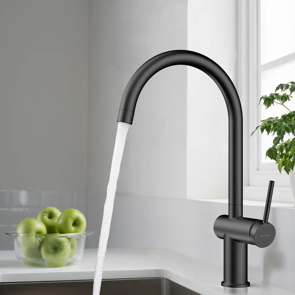 Solid Brass Kitchen Bar Faucet – High-Arc Single Handle Mixer – KFB1801