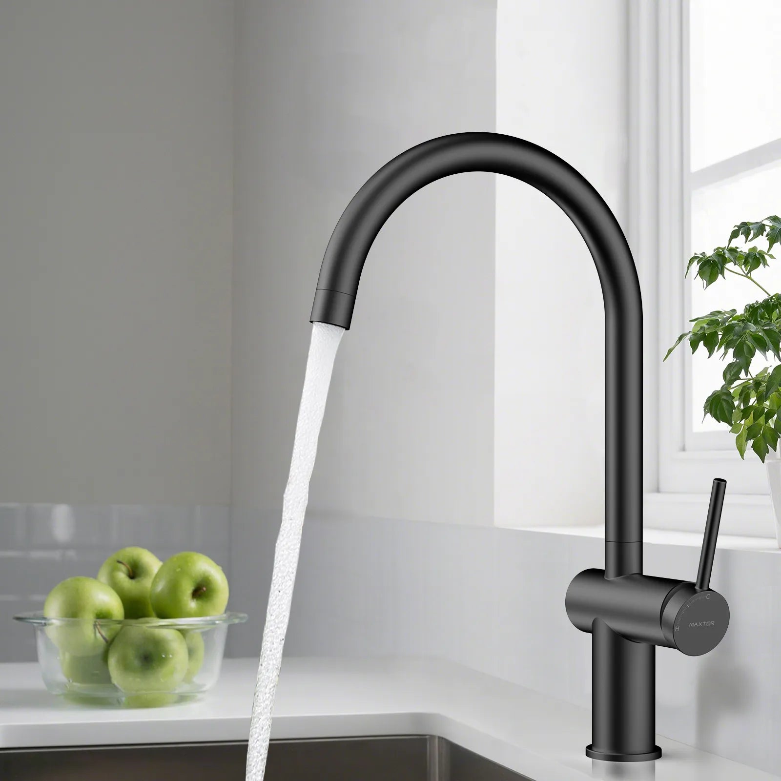 Solid Brass Kitchen Bar Faucet – High-Arc Single Handle Mixer – KFB1801