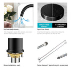 Solid Brass Kitchen Bar Faucet – High-Arc Single Handle Mixer – KFB1801