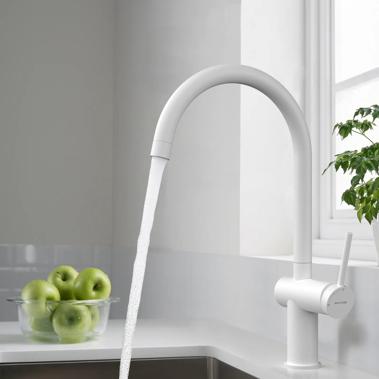 Solid Brass Kitchen Bar Faucet – High-Arc Single Handle Mixer – KFB1801