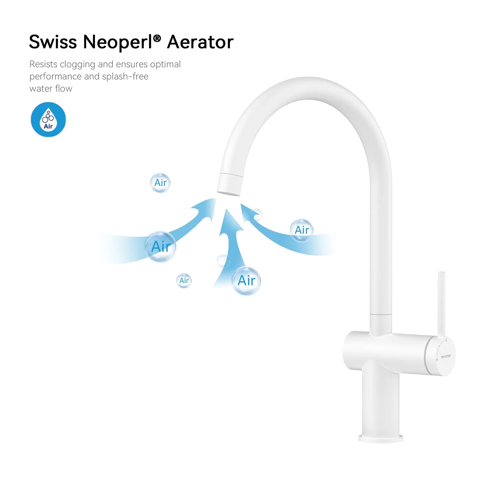 Solid Brass Kitchen Bar Faucet – High-Arc Single Handle Mixer – KFB1801