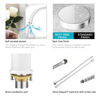 Solid Brass Kitchen Bar Faucet – High-Arc Single Handle Mixer – KFB1801