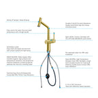 Solid Brass Dual-Function Pull-Down Kitchen Faucet – Single Handle Mixer – KFB1806