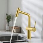 Solid Brass Dual-Function Pull-Down Kitchen Faucet – Single Handle Mixer – KFB1806