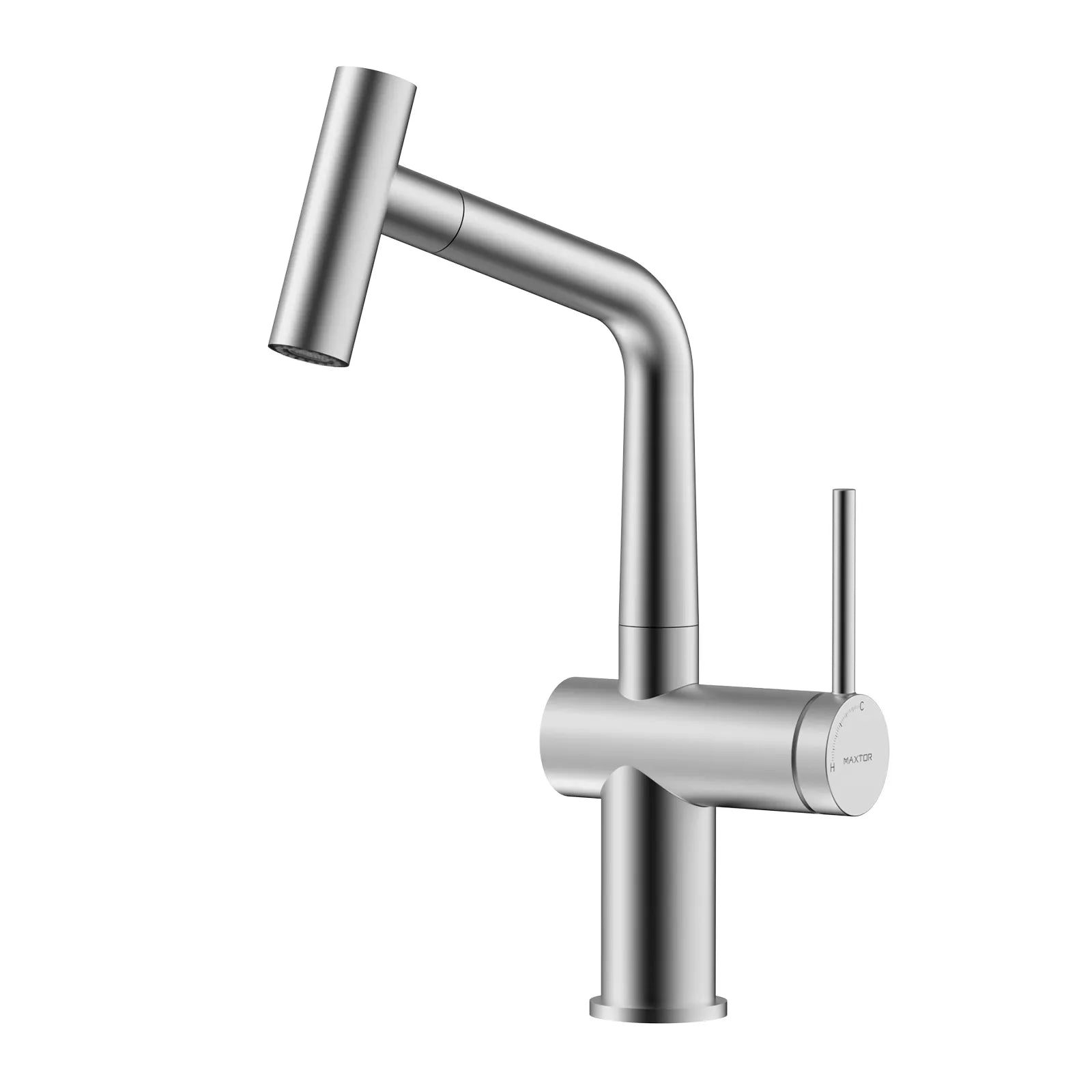 Solid Brass Dual-Function Pull-Down Kitchen Faucet – Single Handle Mixer – KFB1806 Brushed Nickel