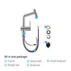 Solid Brass Dual-Function Pull-Down Kitchen Faucet – Single Handle Mixer – KFB1806