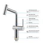 Solid Brass Dual-Function Pull-Down Kitchen Faucet – Single Handle Mixer – KFB1806