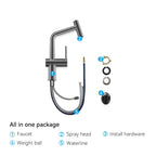 Solid Brass Dual-Function Pull-Down Kitchen Faucet – Single Handle Mixer – KFB1806