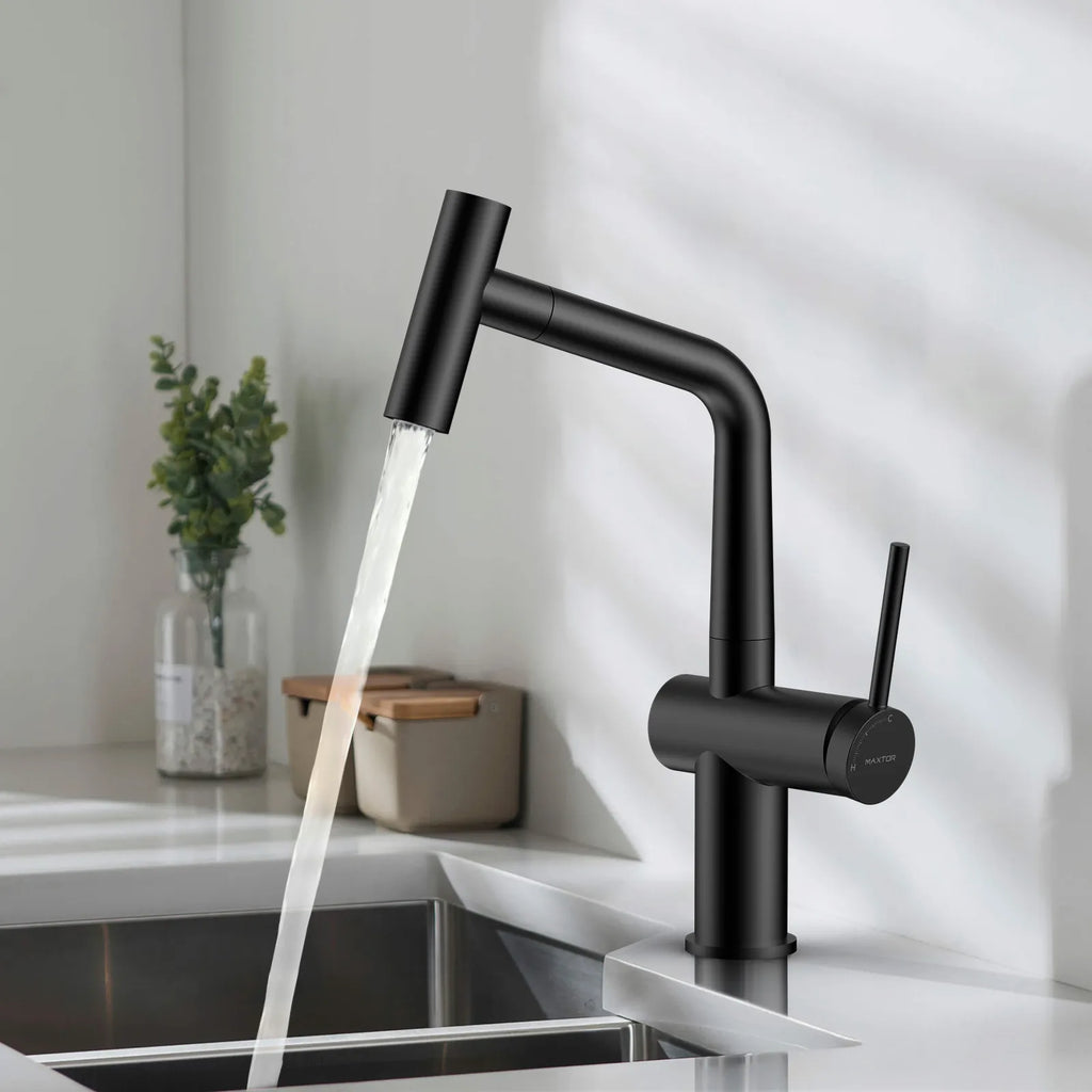 Solid Brass Dual-Function Pull-Down Kitchen Faucet – Single Handle Mixer – KFB1806