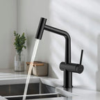 Solid Brass Dual-Function Pull-Down Kitchen Faucet – Single Handle Mixer – KFB1806