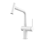 Solid Brass Dual-Function Pull-Down Kitchen Faucet – Single Handle Mixer – KFB1806 Matte White