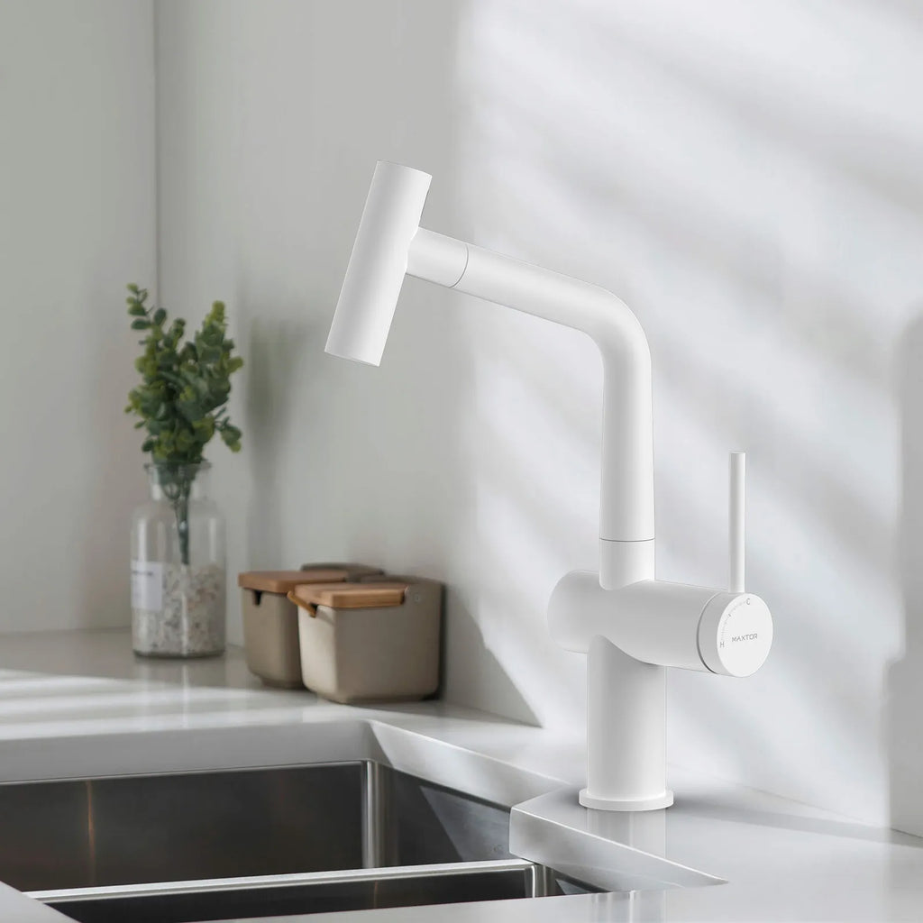 Solid Brass Dual-Function Pull-Down Kitchen Faucet – Single Handle Mixer – KFB1806