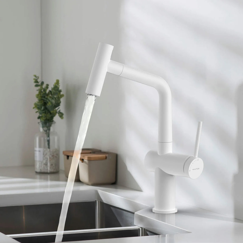 Solid Brass Dual-Function Pull-Down Kitchen Faucet – Single Handle Mixer – KFB1806