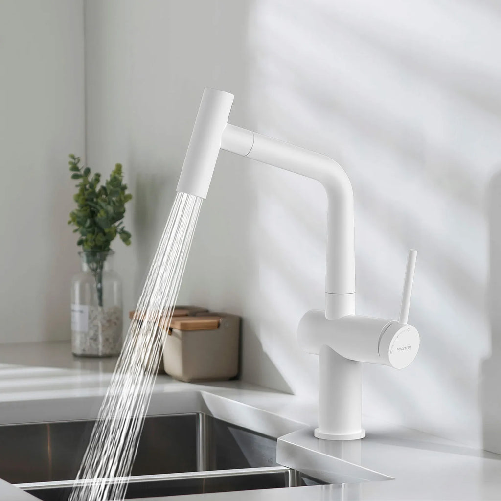 Solid Brass Dual-Function Pull-Down Kitchen Faucet – Single Handle Mixer – KFB1806