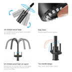 Solid Brass Dual-Handle Pull-Down Kitchen Faucet – Dual Function Spray – KFB2021