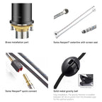 Solid Brass Dual-Handle Pull-Down Kitchen Faucet – Dual Function Spray – KFB2021