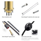 Solid Brass Dual-Handle Pull-Down Kitchen Faucet – Dual Function Spray – KFB2022