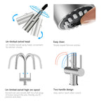 Solid Brass Dual-Handle Pull-Down Kitchen Faucet – Dual Function Spray – KFB2022