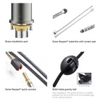 Solid Brass Dual-Handle Pull-Down Kitchen Faucet – Dual Function Spray – KFB2022