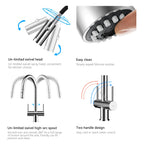 Solid Brass Dual-Handle Pull-Down Kitchen Faucet – Dual Function Spray – KFB2022