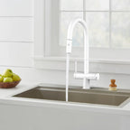 Solid Brass Dual-Handle Pull-Down Kitchen Faucet – Dual Function Spray – KFB2022