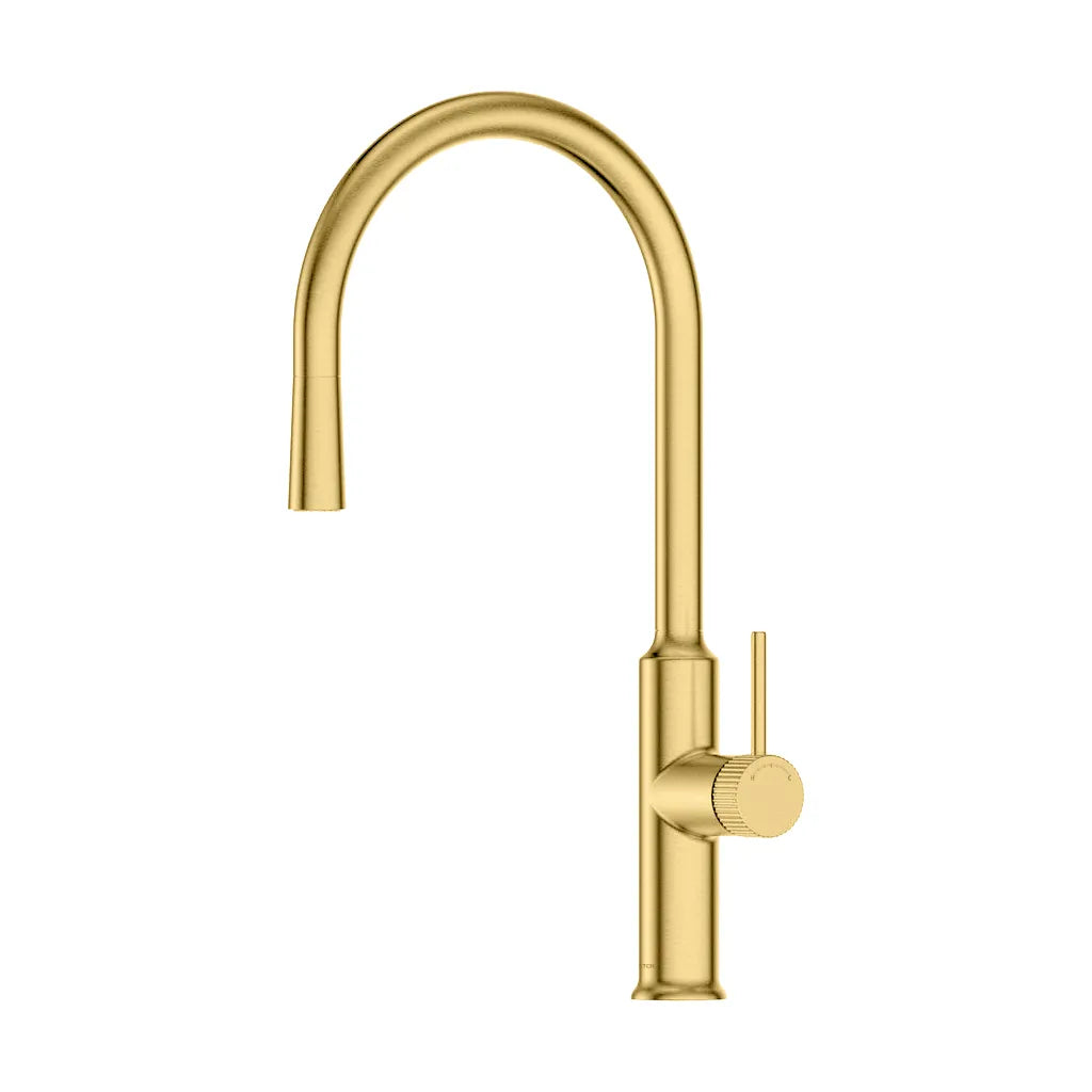 Single Handle Pull-Down Kitchen Faucet – High Arc Gooseneck Spout, 1.8 GPM – KFB9031