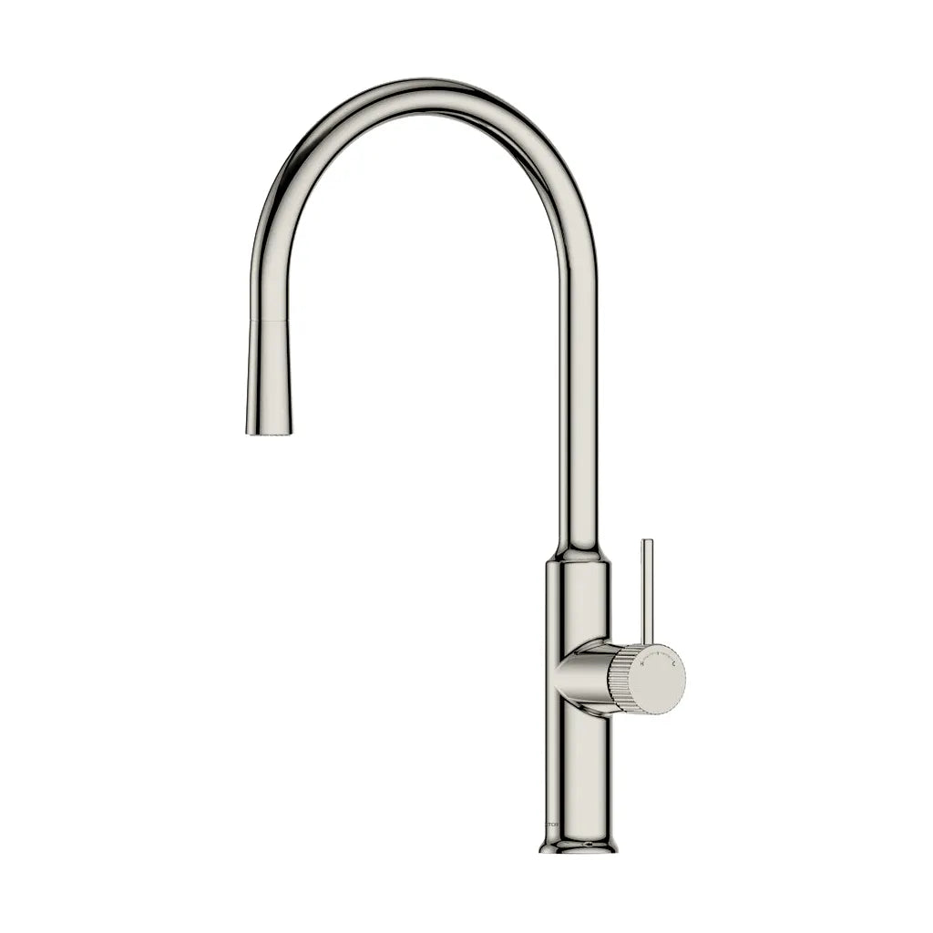 Single Handle Pull-Down Kitchen Faucet – High Arc Gooseneck Spout, 1.8 GPM – KFB9031