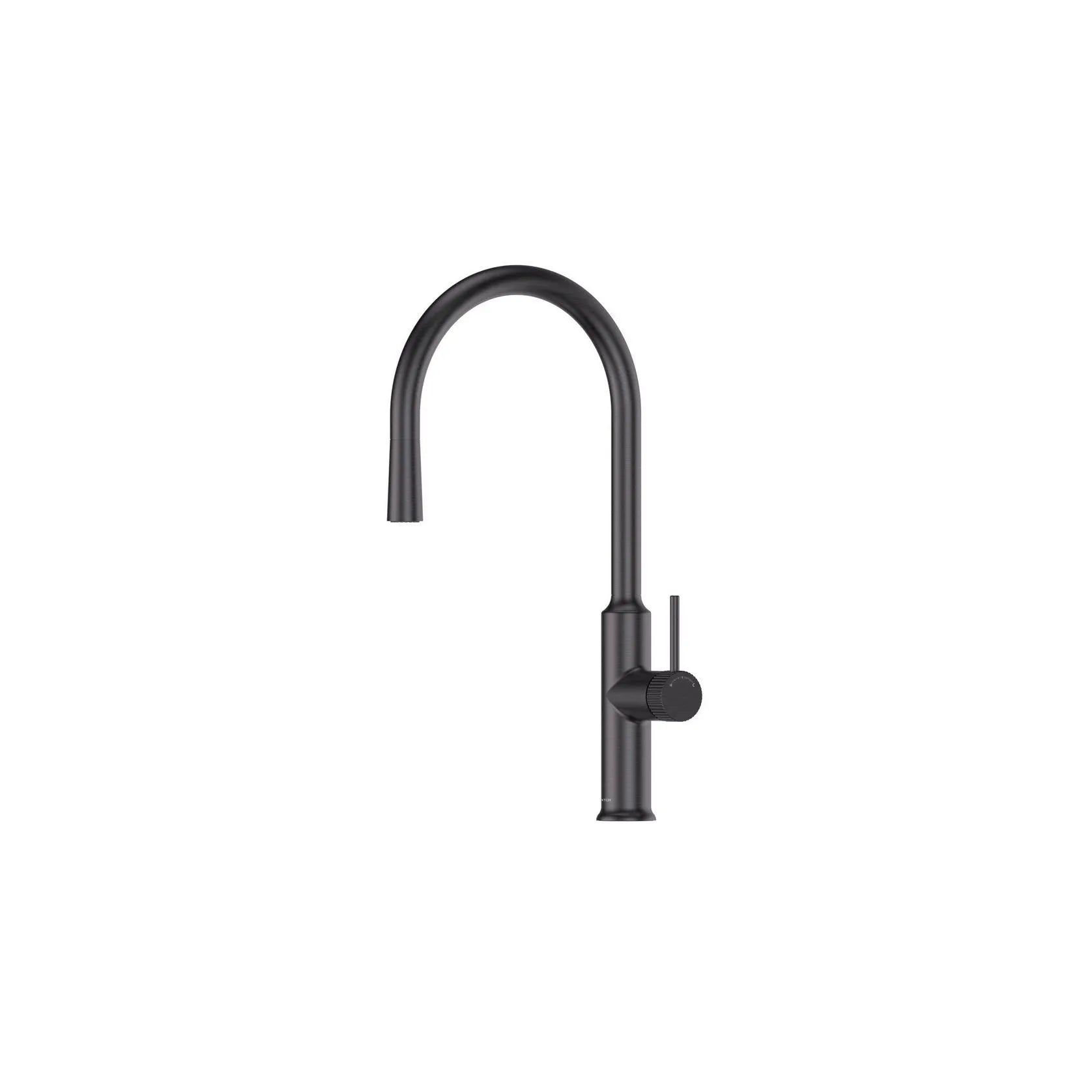 Single Handle Pull-Down Kitchen Faucet – High Arc Gooseneck Spout, 1.8 GPM – KFB9031 Brushed Gun Metal