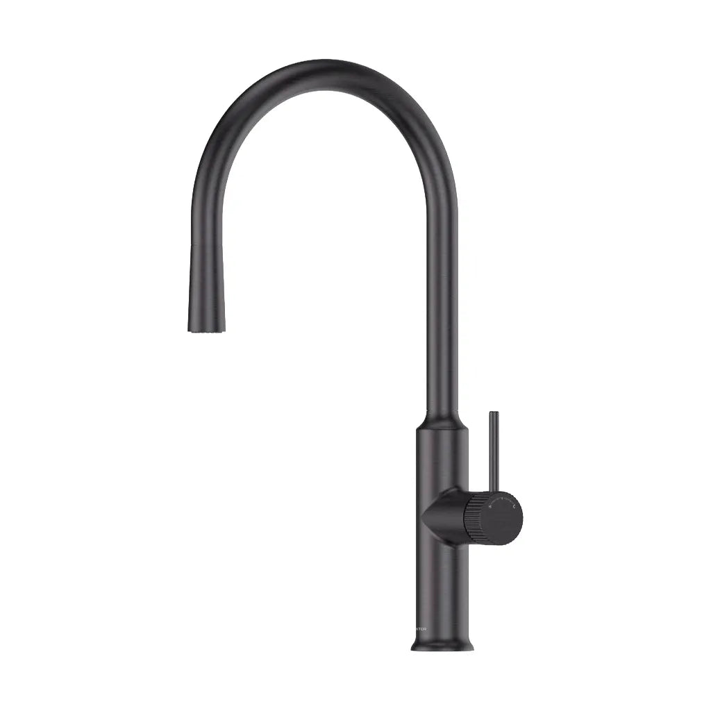 Single Handle Pull-Down Kitchen Faucet – High Arc Gooseneck Spout, 1.8 GPM – KFB9031
