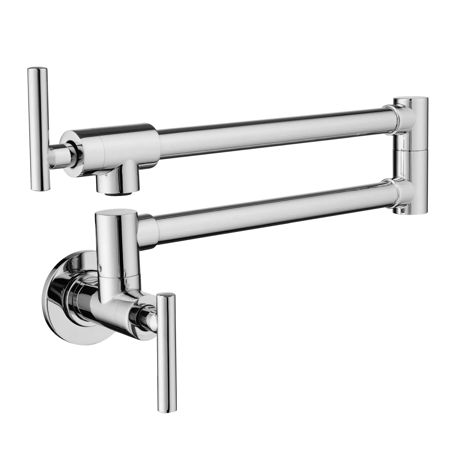 Matte Black Wall Mounted Pot Filler Faucet – Double Swing Arm – MPF0101 Chrome