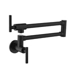 Matte Black Wall Mounted Pot Filler Faucet – Double Swing Arm – MPF0101 Matte Black