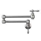 Wall Mounted Pot Filler Faucet with Double Swing Arm-MPF0201 Brushed Nickel