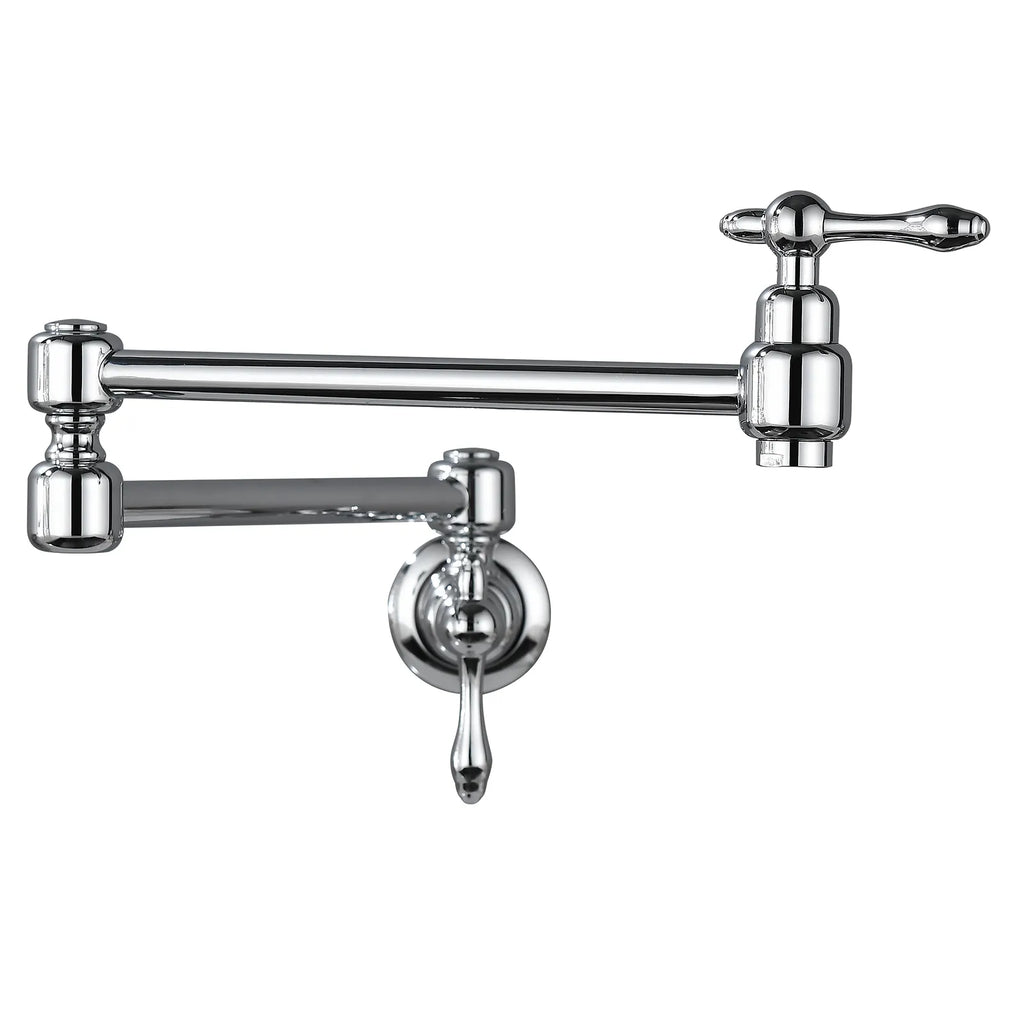 Wall Mounted Pot Filler Faucet with Double Swing Arm-MPF0201 Chrome