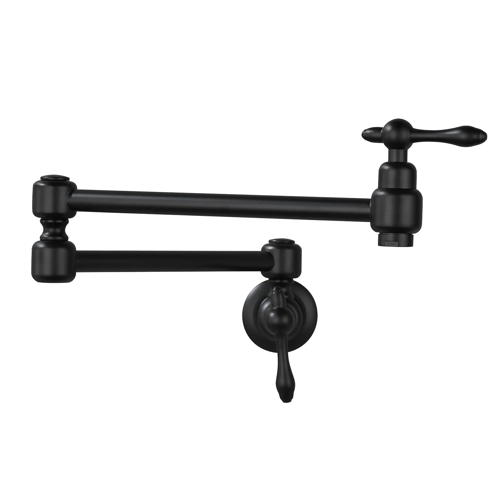 Wall Mounted Pot Filler Faucet with Double Swing Arm-MPF0201 Matte Black