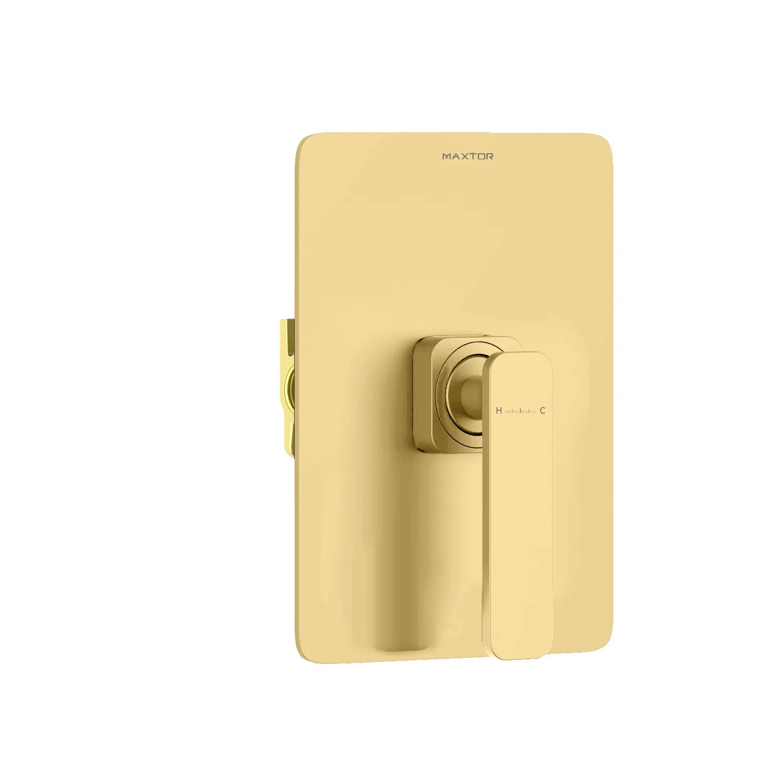 1-Way Wall Concealed Pressure Balance Shower Valve with Trim Plate-MT601001 Brushed Gold