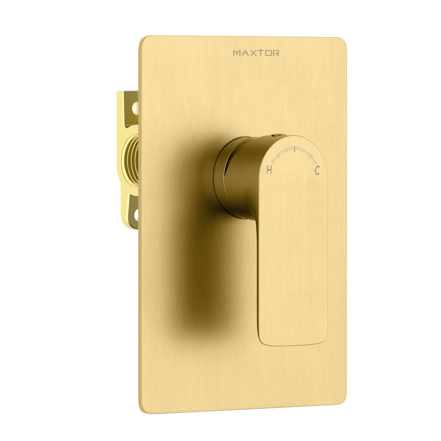 Solid Brass 1-Way Wall Concealed Shower Valve with Trim Plate (Pressure Balance Type)-MT601003 Brushed Gold