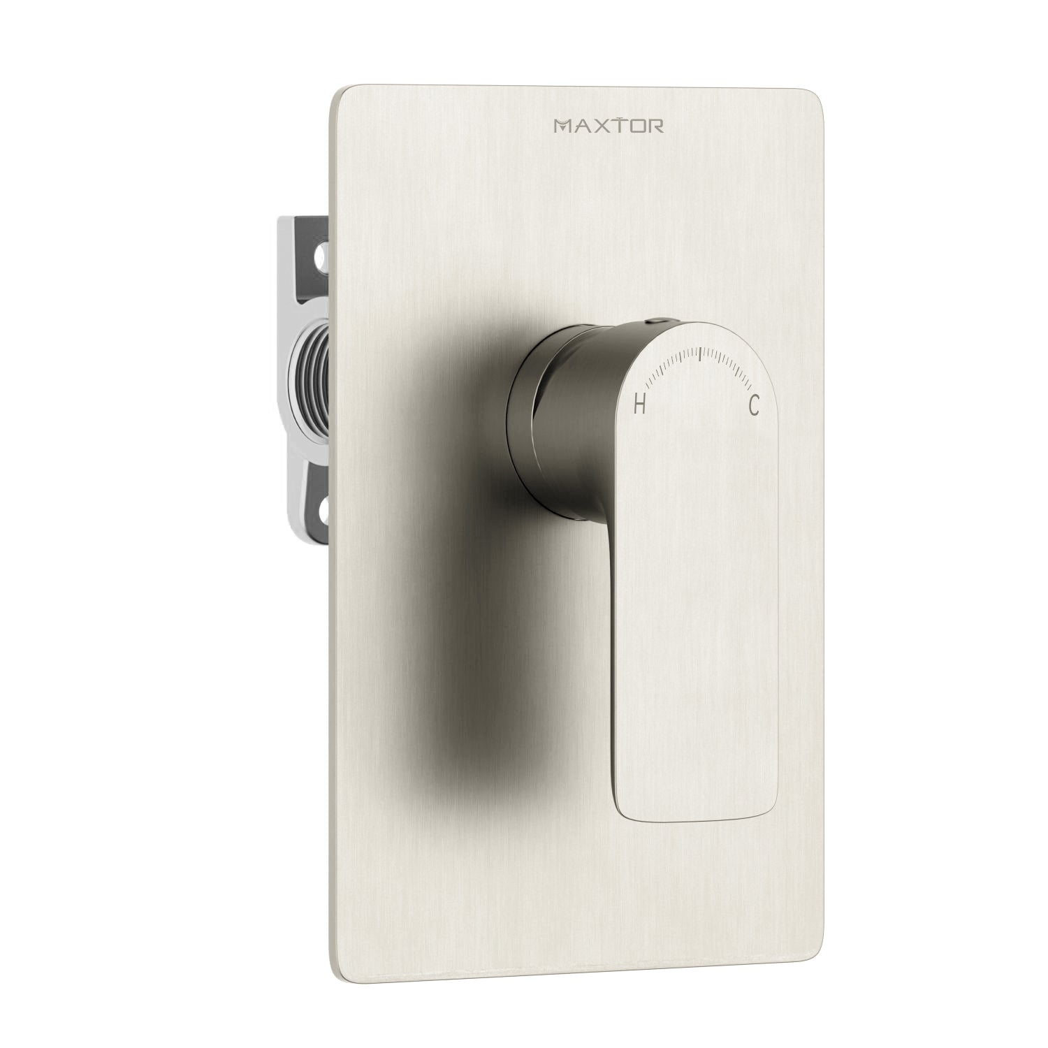 Solid Brass 1-Way Wall Concealed Shower Valve with Trim Plate (Pressure Balance Type)-MT601003 Brushed Nickel