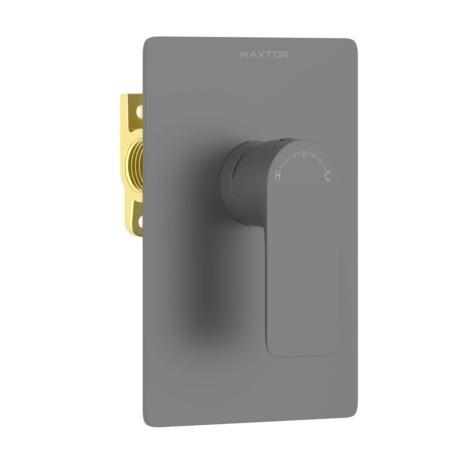 Solid Brass 1-Way Wall Concealed Shower Valve with Trim Plate (Pressure Balance Type)-MT601003 Brushed Gun Metal
