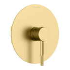 Circular 1-Way Wall Concealed Shower Valve with SUS304 Trim Plate MT601004 Brushed Gold