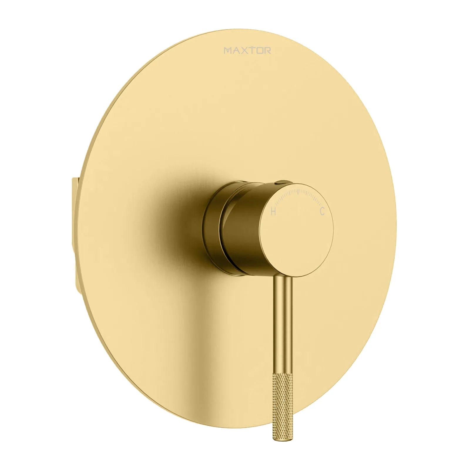 Circular 1-Way Wall Concealed Shower Valve with SUS304 Trim Plate MT601004 Brushed Gold