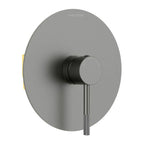 Circular 1-Way Wall Concealed Shower Valve with SUS304 Trim Plate MT601004 Brushed Gun Metal
