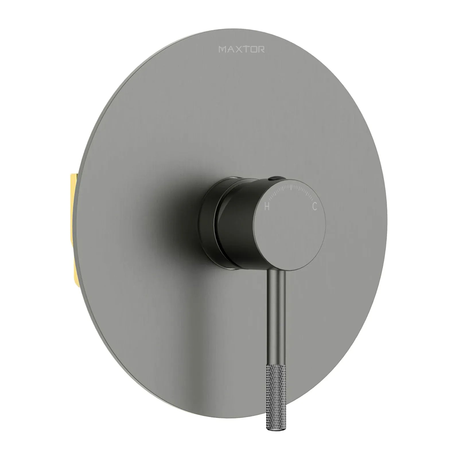 Circular 1-Way Wall Concealed Shower Valve with SUS304 Trim Plate MT601004 Brushed Gun Metal
