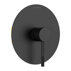 Circular 1-Way Wall Concealed Shower Valve with SUS304 Trim Plate MT601004 Matte Black
