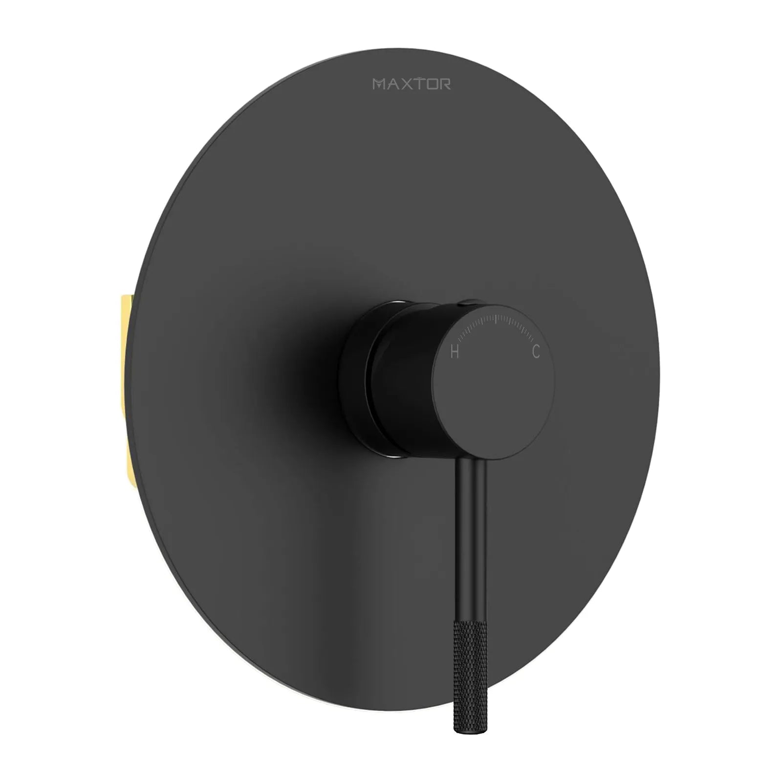 Circular 1-Way Wall Concealed Shower Valve with SUS304 Trim Plate MT601004 Matte Black