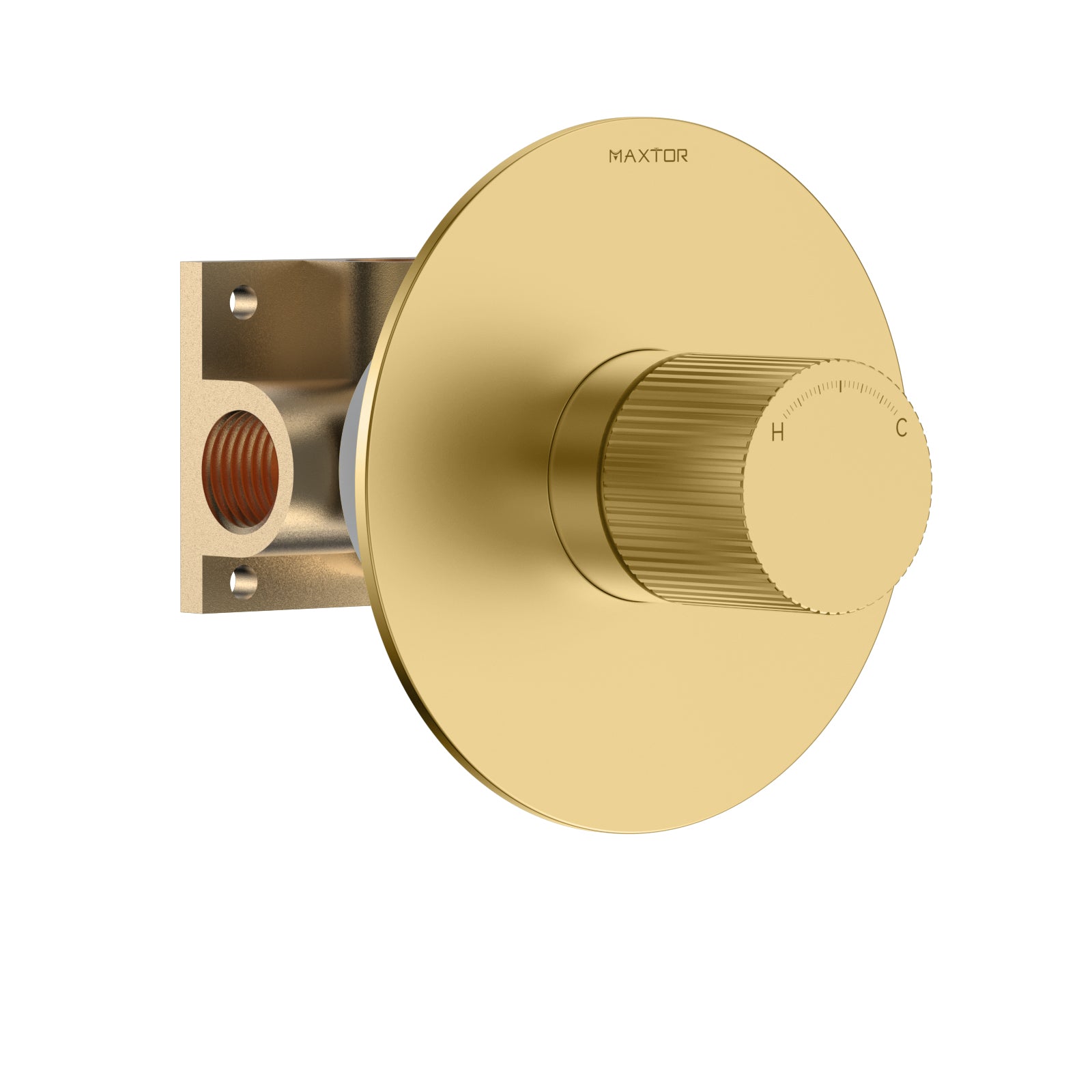 1 Way Wall Concealed Water Pressure Balance Shower Valve with Trim Plate –MT601027 Brushed Gold