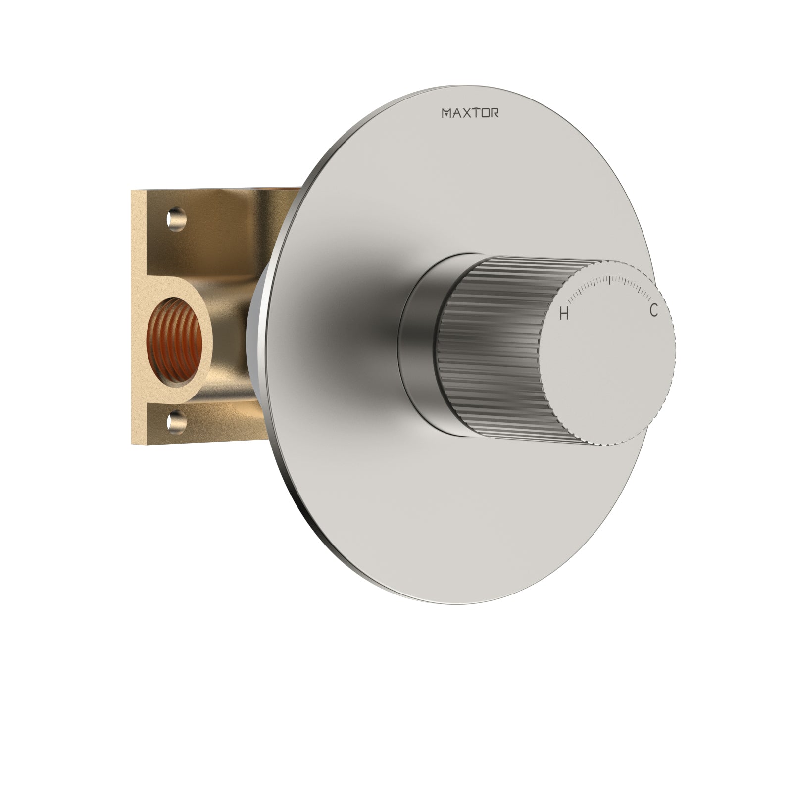 1 Way Wall Concealed Water Pressure Balance Shower Valve with Trim Plate –MT601027 Brushed Nickel